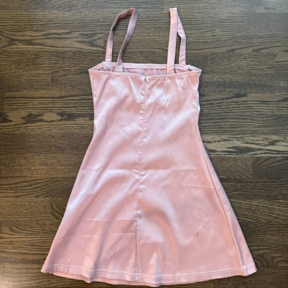 SHEIN silky Bustier style Cami short summer DRESS size XS Petite pink - Picture 3 of 4